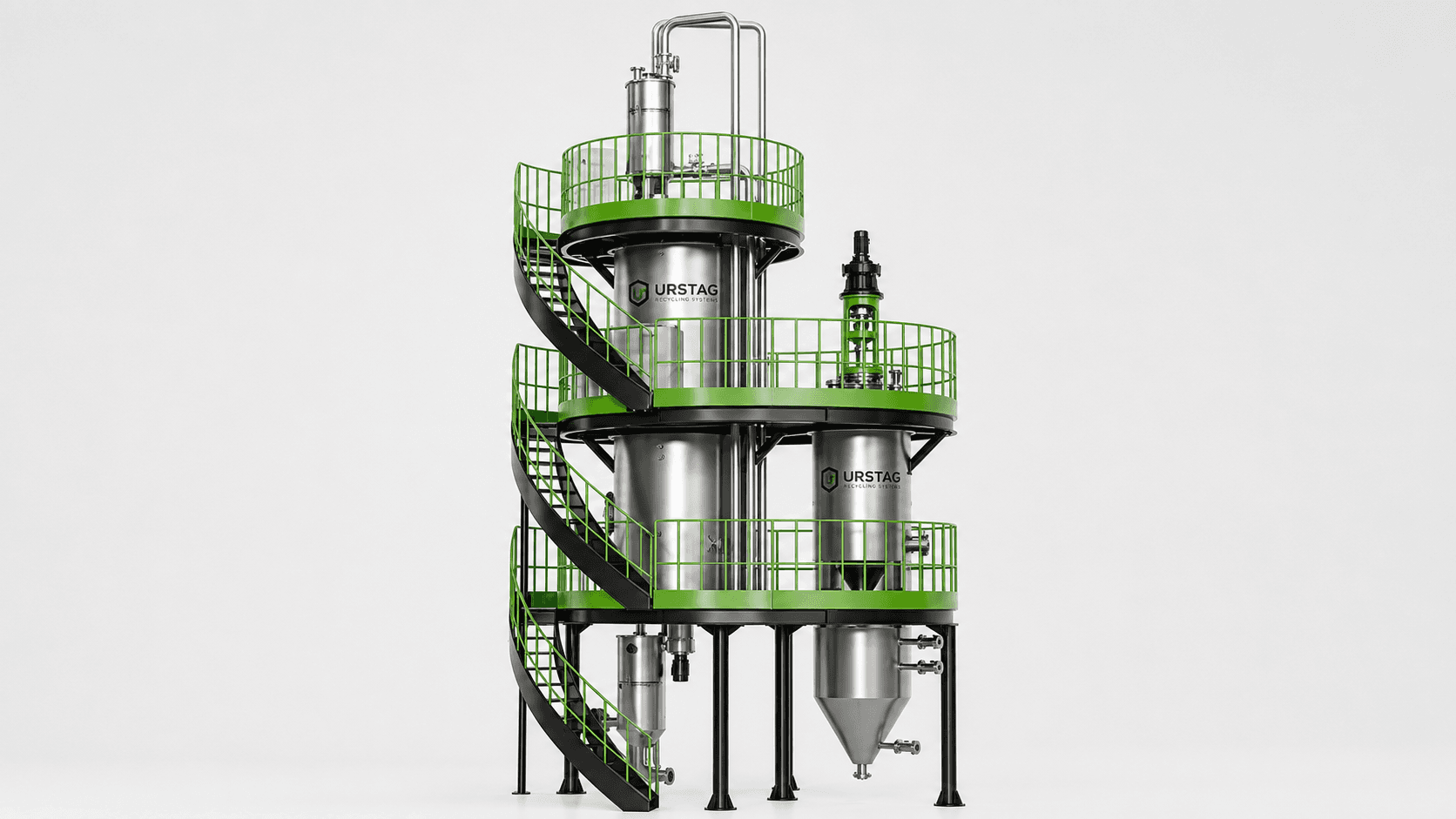 Polimerizare în stare solidă SSP, reactor vertical pentru creșterea vâscozității PET