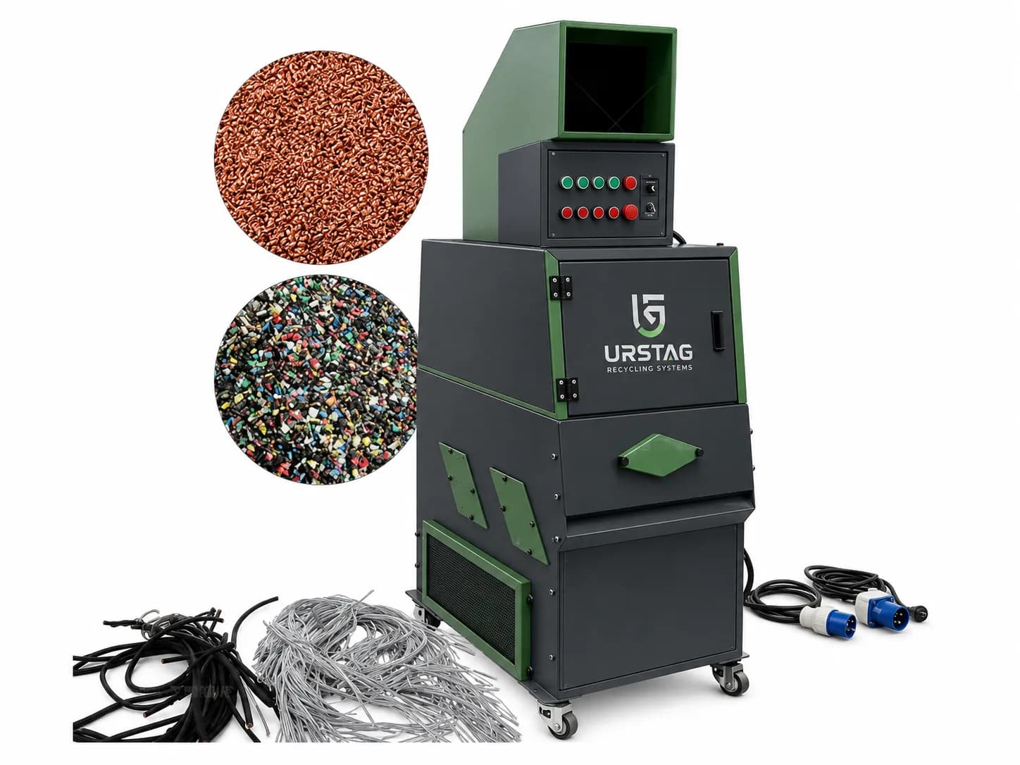 Granulator mic pentru sârmă de cupru, unitate compactă all-in-one