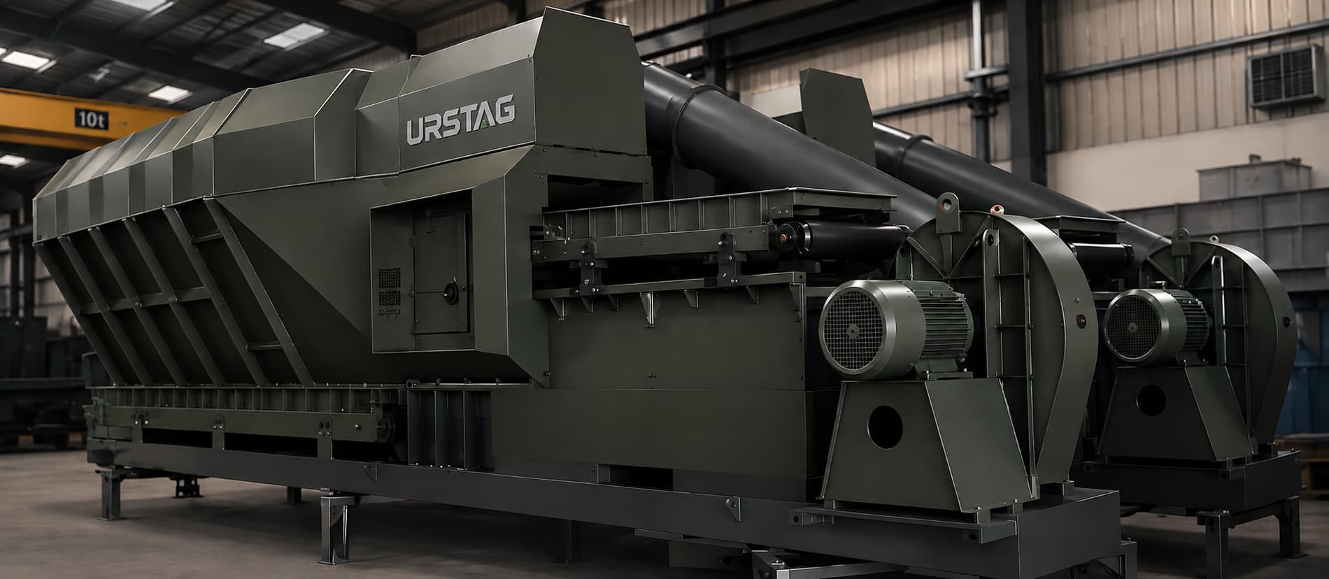 separator pneumatic URSTAG — jetul de aer separă fracția ușoară de cea grea